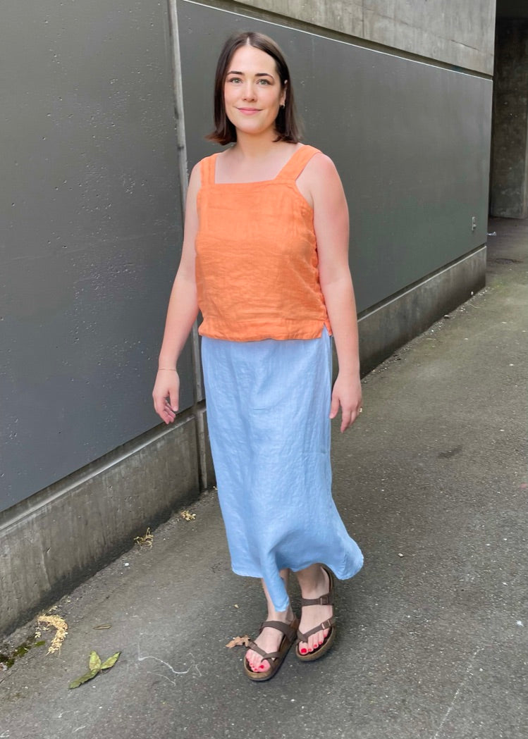 Linen Midi Skirt