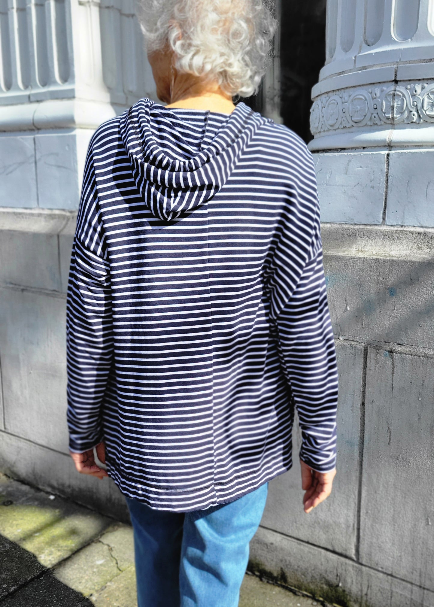 Stripe Fleece Hoodie