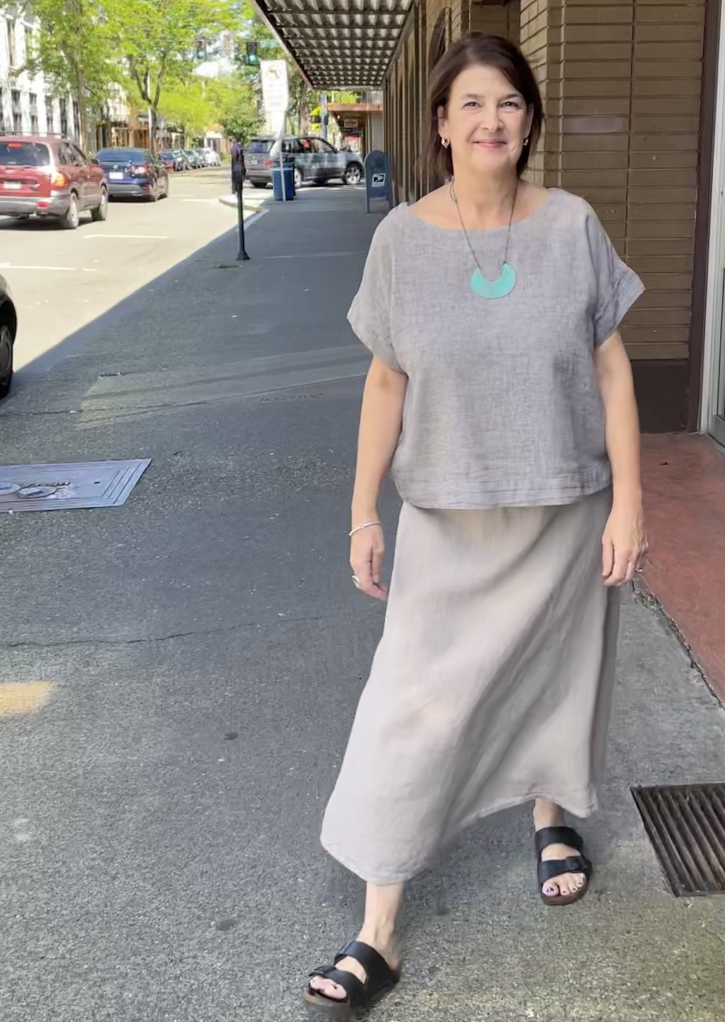 Linen Midi Skirt