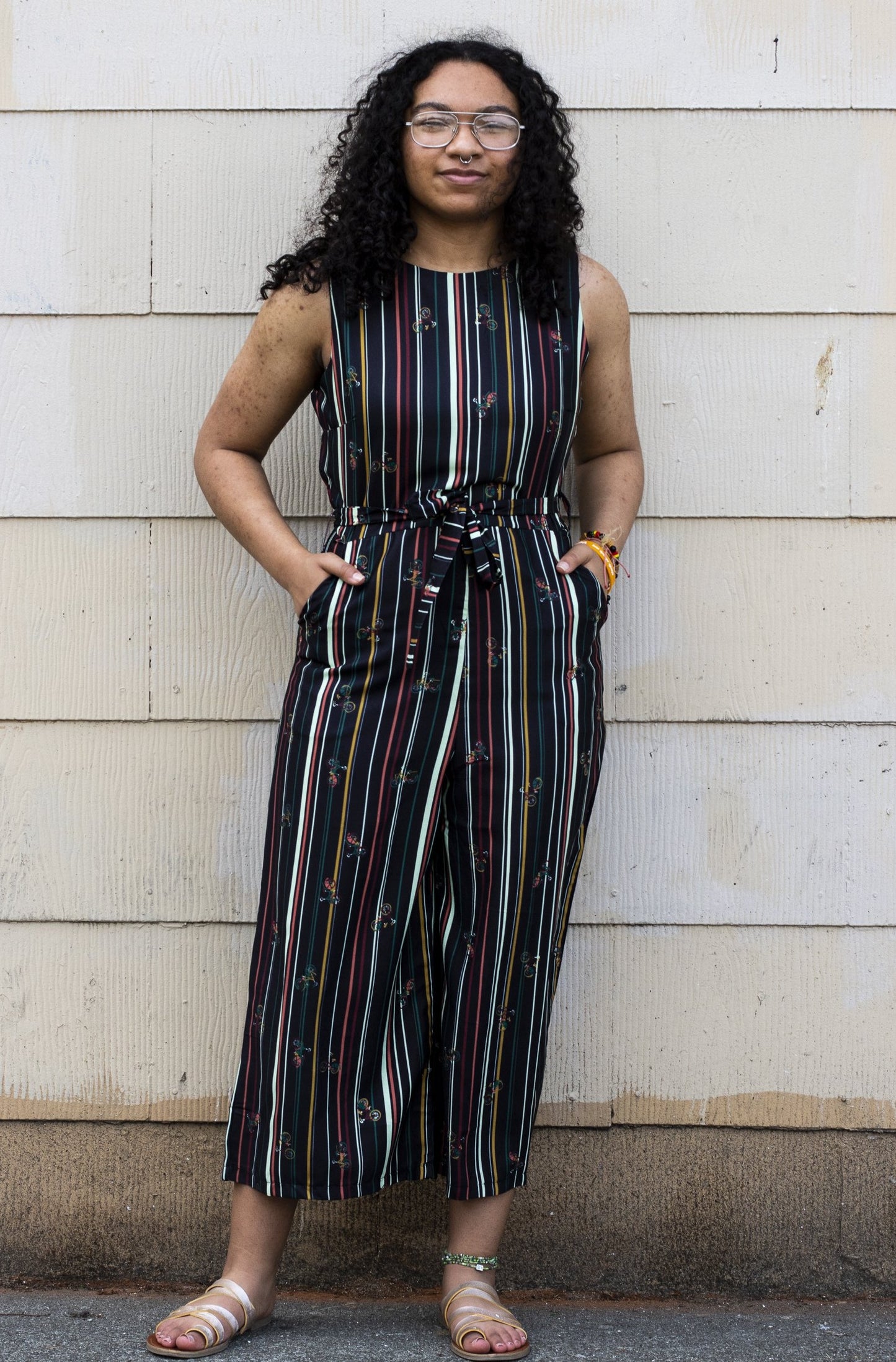 Varied Stripe Jumpsuit