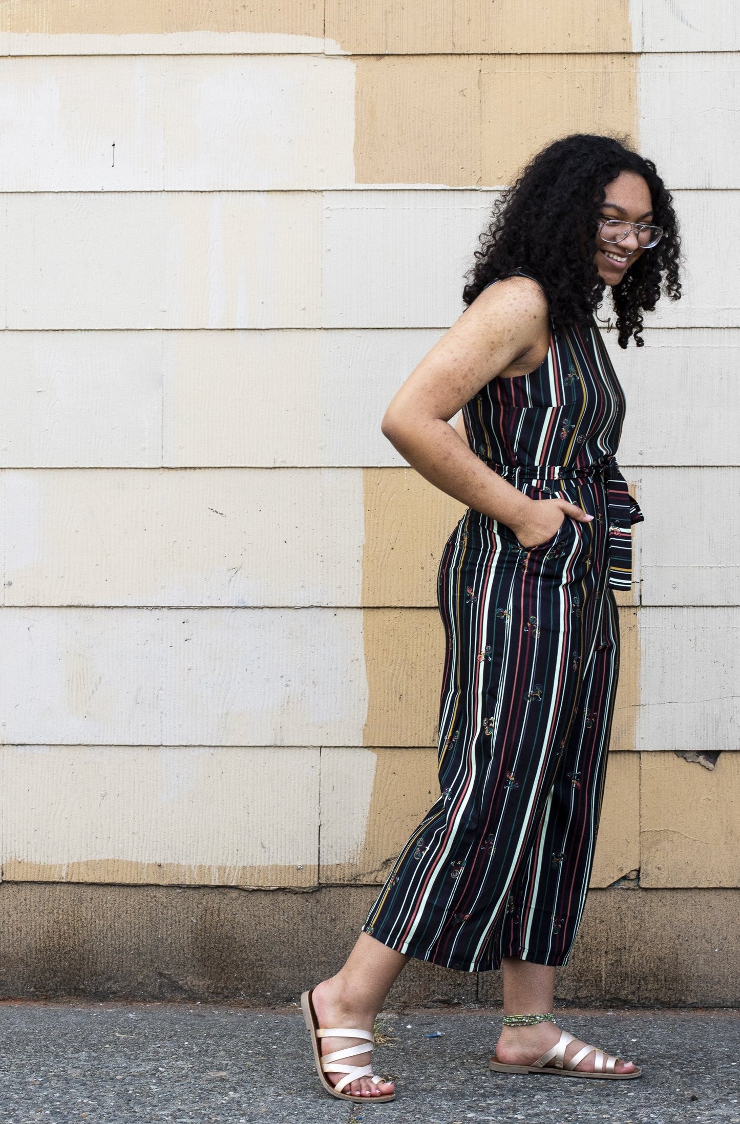 Varied Stripe Jumpsuit